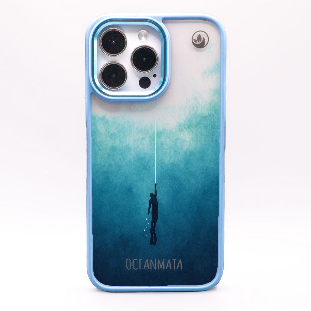 iPhone 15 pro Hülle - Freedive blau - "Freedive" - nachhaltig
