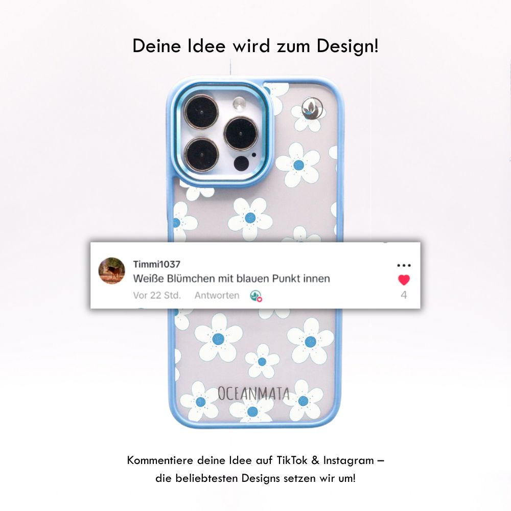 iPhone 14 pro Hülle - Blumen - "Ocean Bloom" - nachhaltig