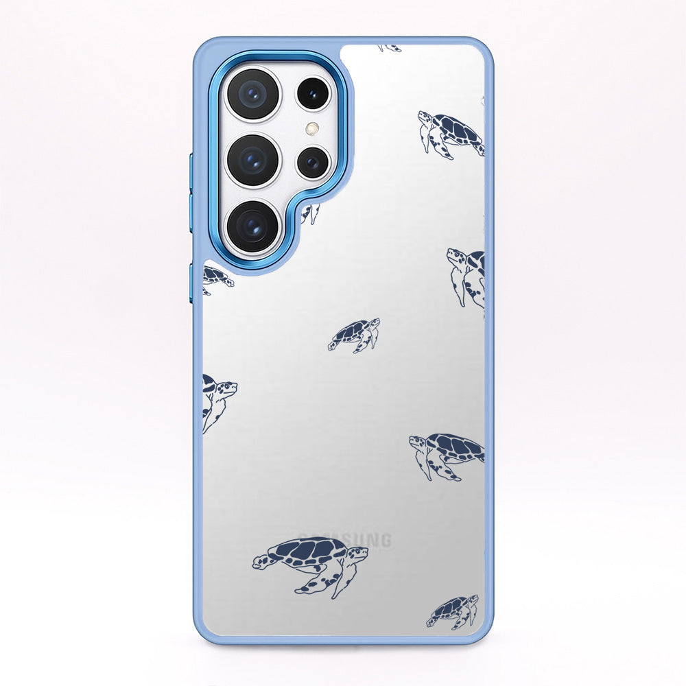 Samsung S24 Ultra Hülle - Schildkröten blau - "Turtlino" - nachhaltig