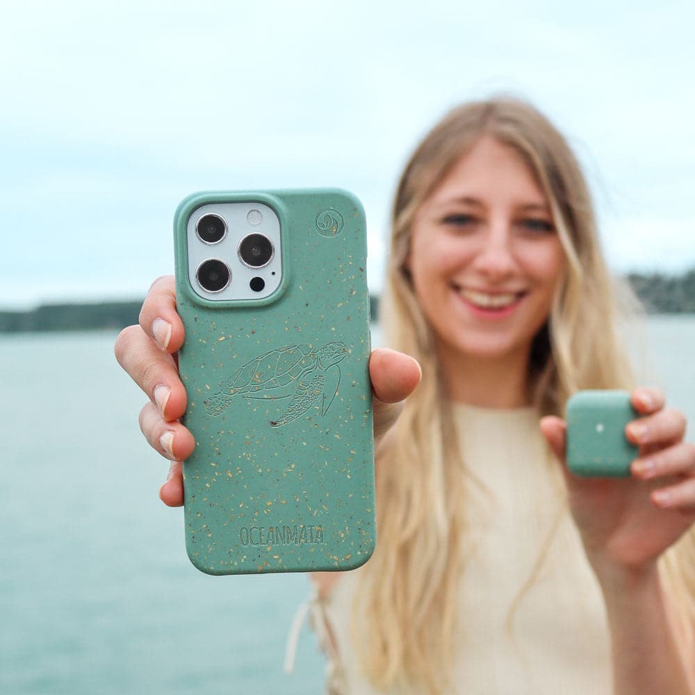 iPhone 13 Hülle - grün - "TURTLE" - nachhaltig – Ansicht 5