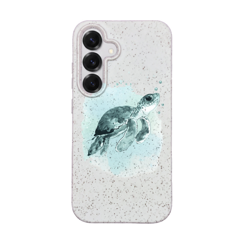 Samsung S25 Hülle - Schildkröte grün - "Baby Turtle" - nachhaltig
