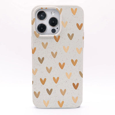 iPhone SE/7/8 Hülle - Herz weiß - "AutumnLove" - nachhaltig