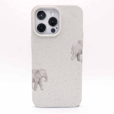 iPhone 12 mini Hülle - Elefant weiß - "Ele-Fant" - nachhaltig