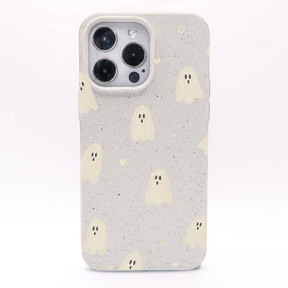 iPhone 14 pro max Hülle - Geist weiß - "LittleGhost" - nachhaltig