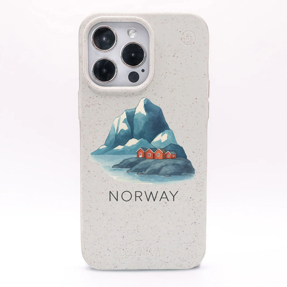 iPhone 13 mini Hülle - Norwegen weiß - "Norway" - nachhaltig