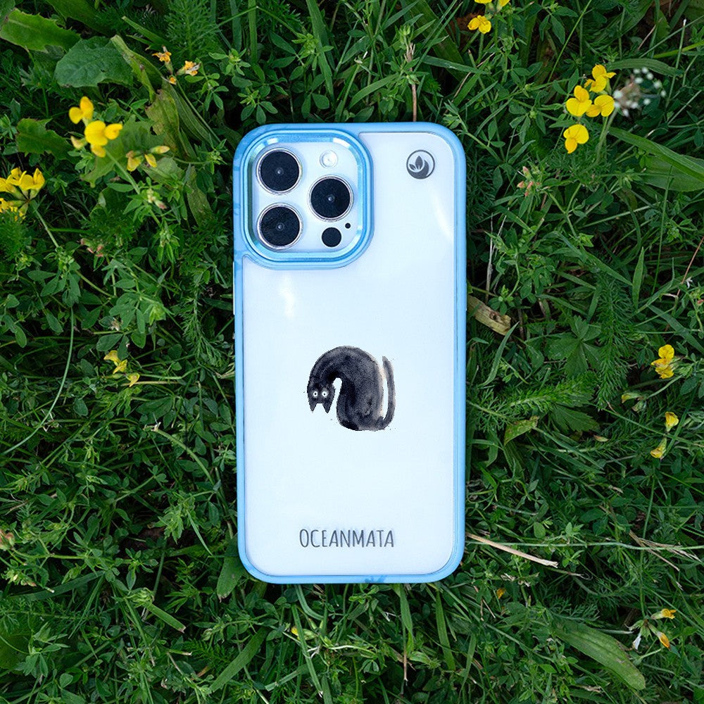 Nachhaltige Handyhülle iPhone 13 Blackcat aus Ocean Plastic — Bonus