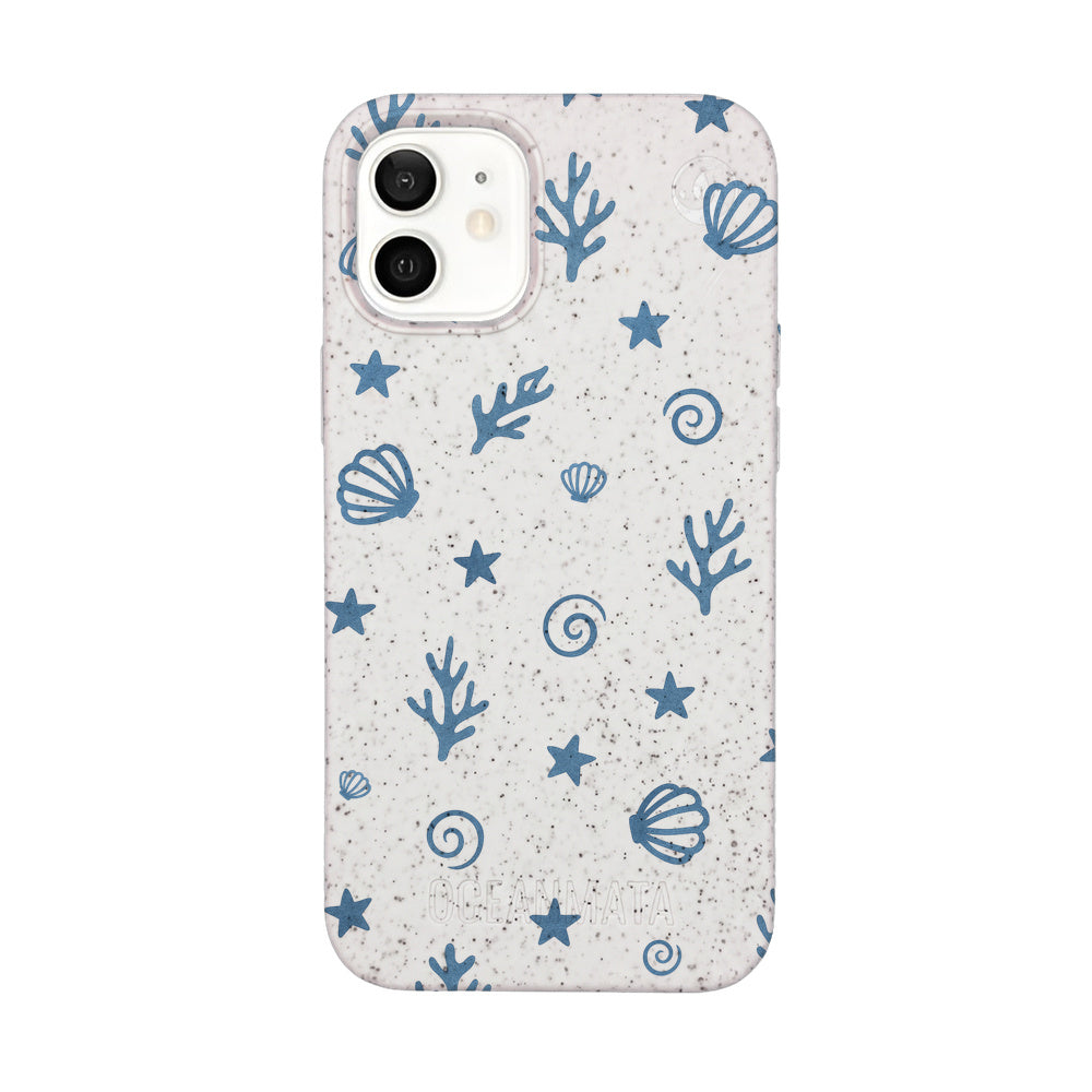 iPhone 12 mini Hülle - Korallen weiß - "BlueCoralLife" - nachhaltig