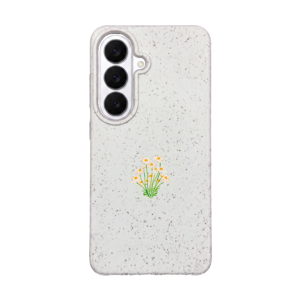Samsung S26 Case - Flowers White - "Daisy" - sustainable