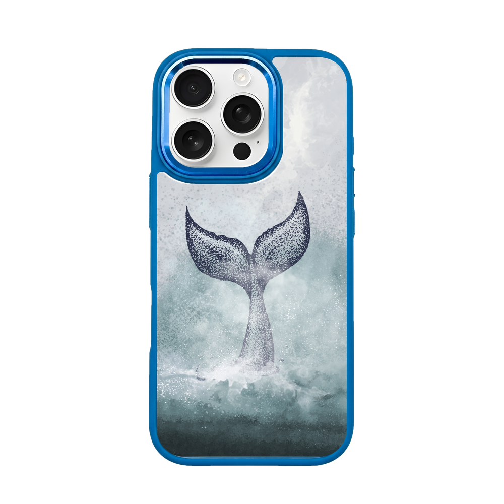 iPhone 16 pro max Hülle - Delfin blau - "Dolphin Twins" - nachhaltig
