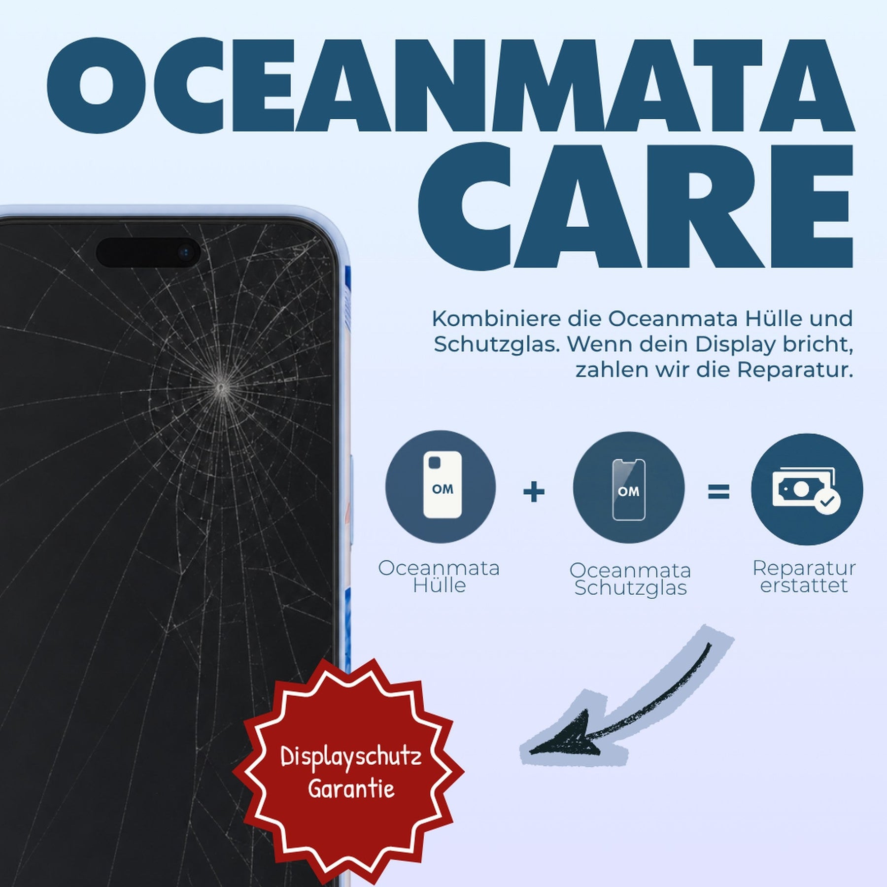Nachhaltige Handyhülle iPhone 18 Pro / 17 Pro Towardsthehorizon aus Ocean Plastic — Oceanmata Care Service