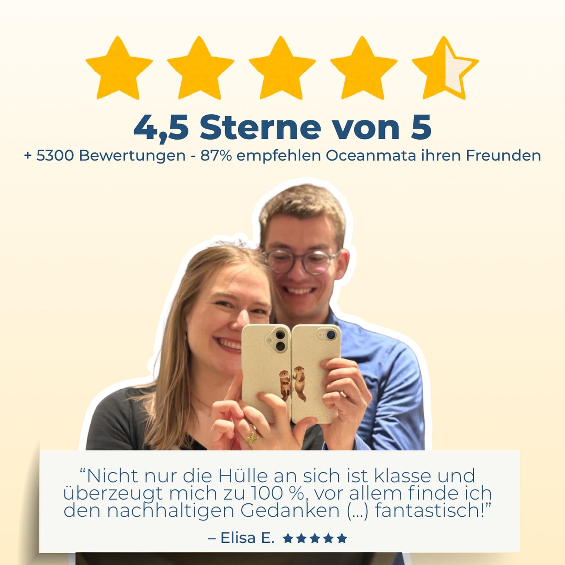 Nachhaltige Handyhülle Samsung S26+ Captaindolphin aus Ocean Plastic — Kundenbewertungen & Sterne-Rating