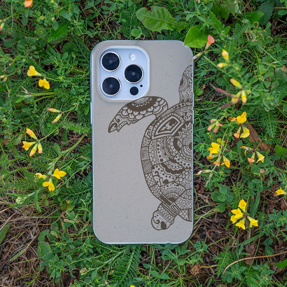 Biologisch abbaubare Handyhülle iPhone 16 Greenturtle — kompostierbar — Bonus