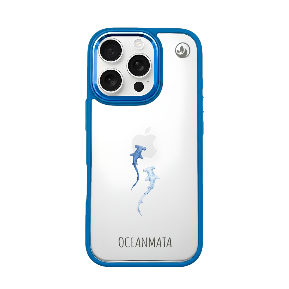 iPhone 16 pro max Hülle - hai blau - "Hammerhead" - nachhaltig