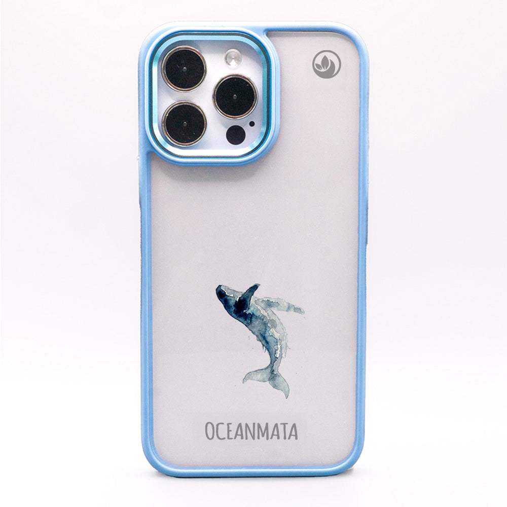 iPhone 15 pro max Hülle - Wal blau - "Joy" - nachhaltig