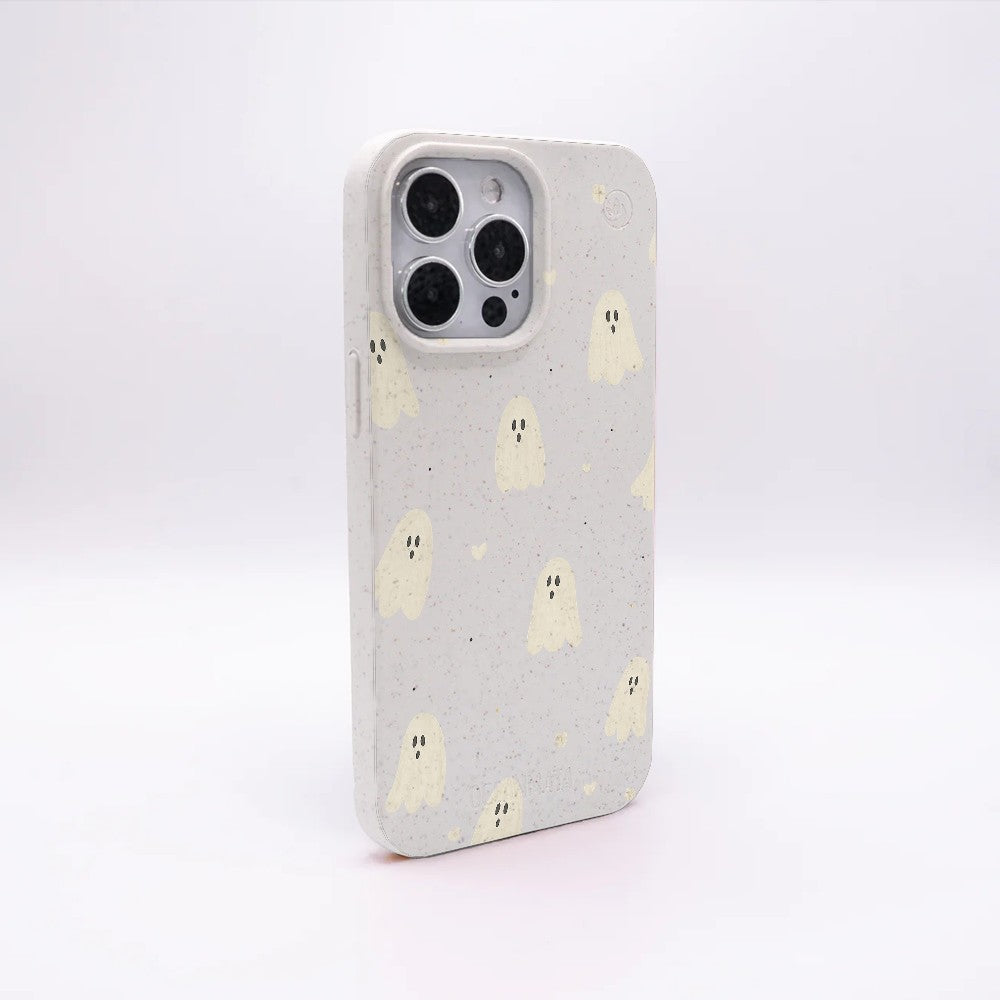Biologisch abbaubare Handyhülle iPhone 18 Pro / 17 Pro Littleghost — kompostierbar — Rückseite