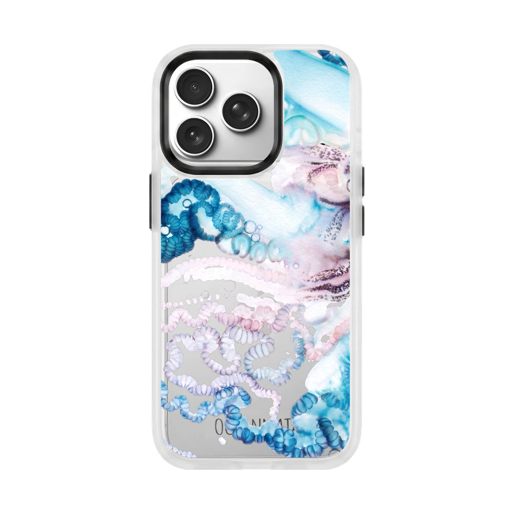 Samsung S24 Ultra Hülle - Qualle blau - "Men o' War" - nachhaltig