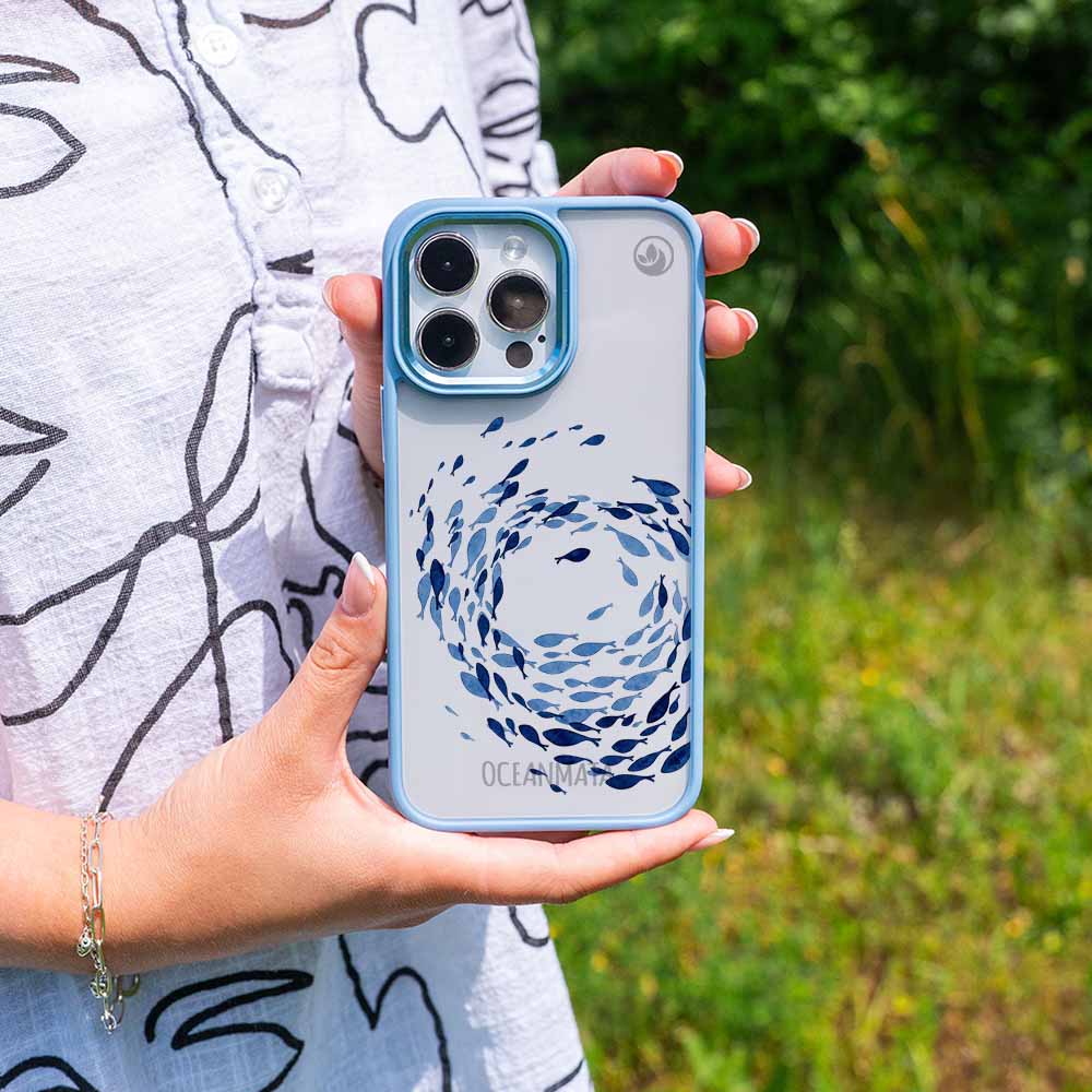iPhone 14 pro max Hülle - Schwarm blau - "Swarmin" - nachhaltig