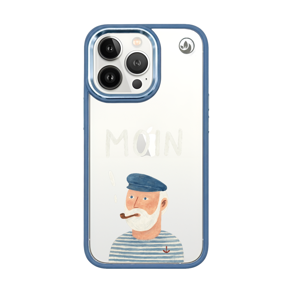 iPhone 13 pro Hülle - Moin blau - "Ostfriese" - nachhaltig