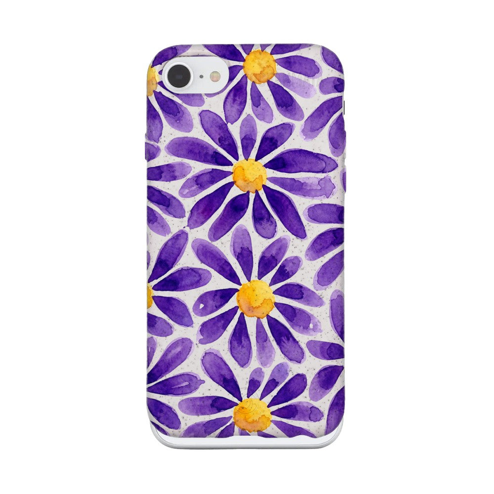 Biologisch abbaubare Handyhülle iPhone SE/7/8 Purplebloom — kompostierbar — Vorderseite