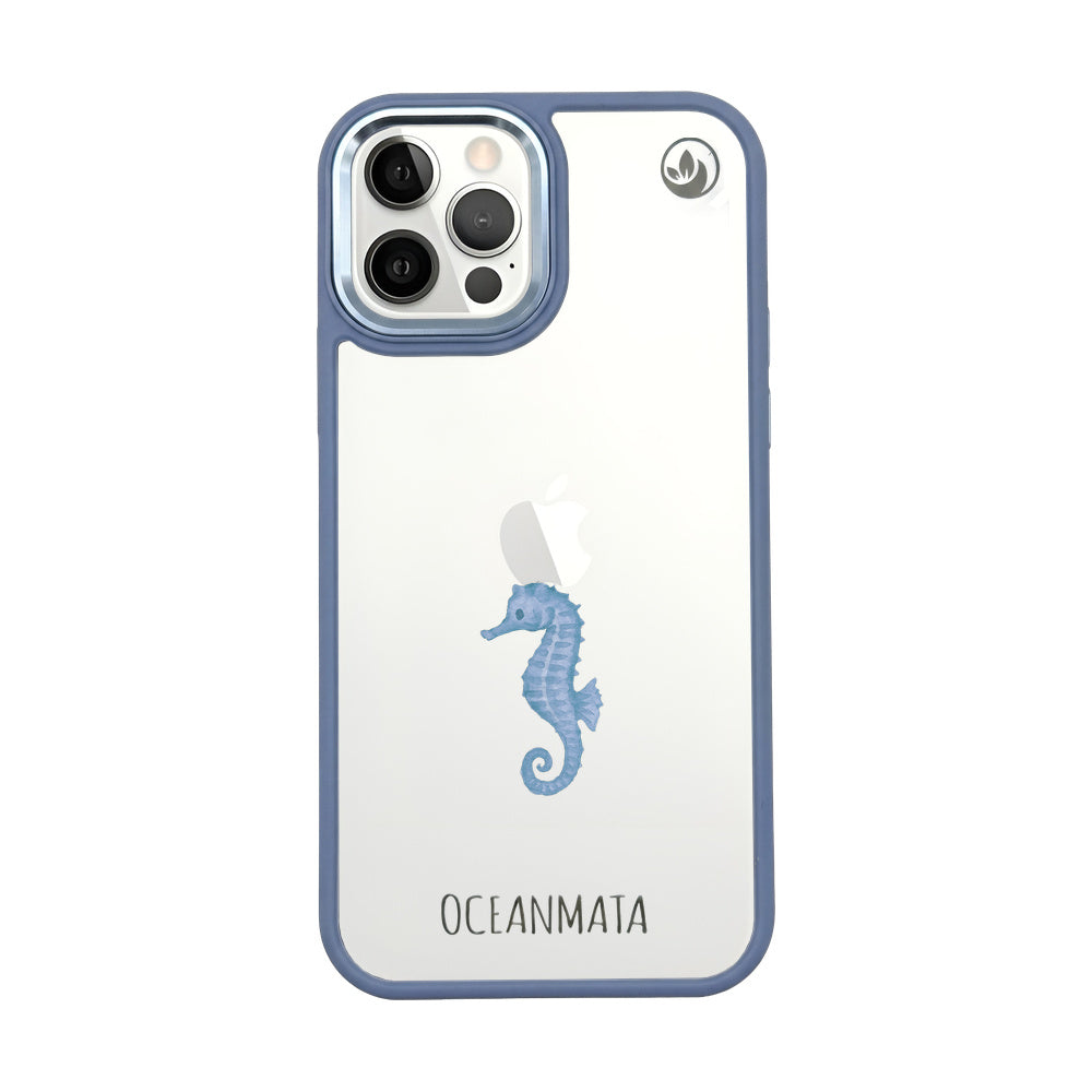 iPhone 12 Pro / iPhone 12 Case - Seahorse white - "SeahorseTale" - sustainable