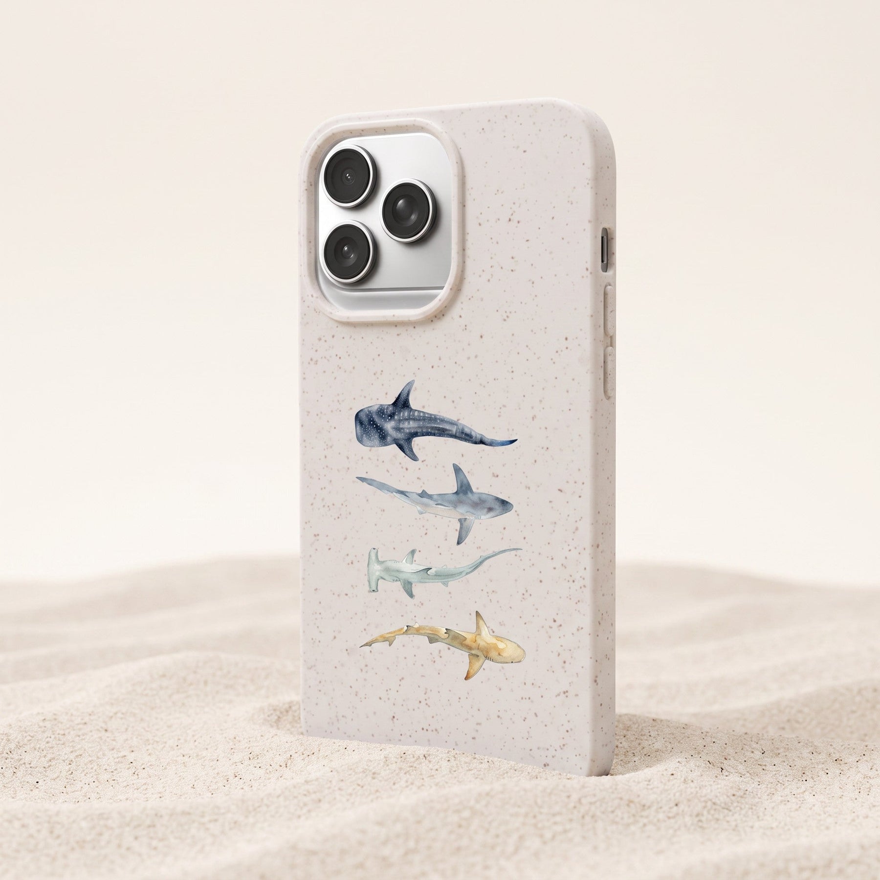 Biologisch abbaubare Handyhülle iPhone 17 pro Sharkproject — kompostierbar — Freisteller
