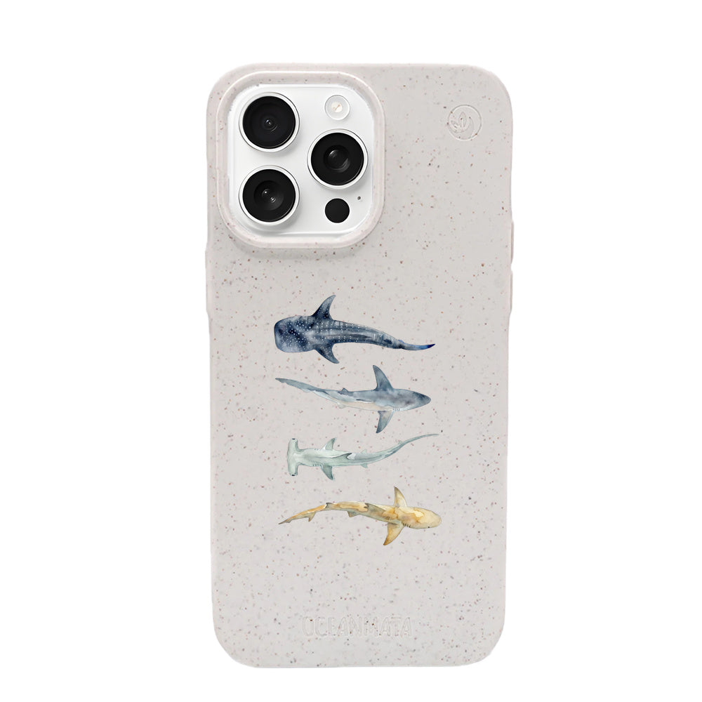 Biologisch abbaubare Handyhülle iPhone 15 Sharkproject — kompostierbar — Vorderseite