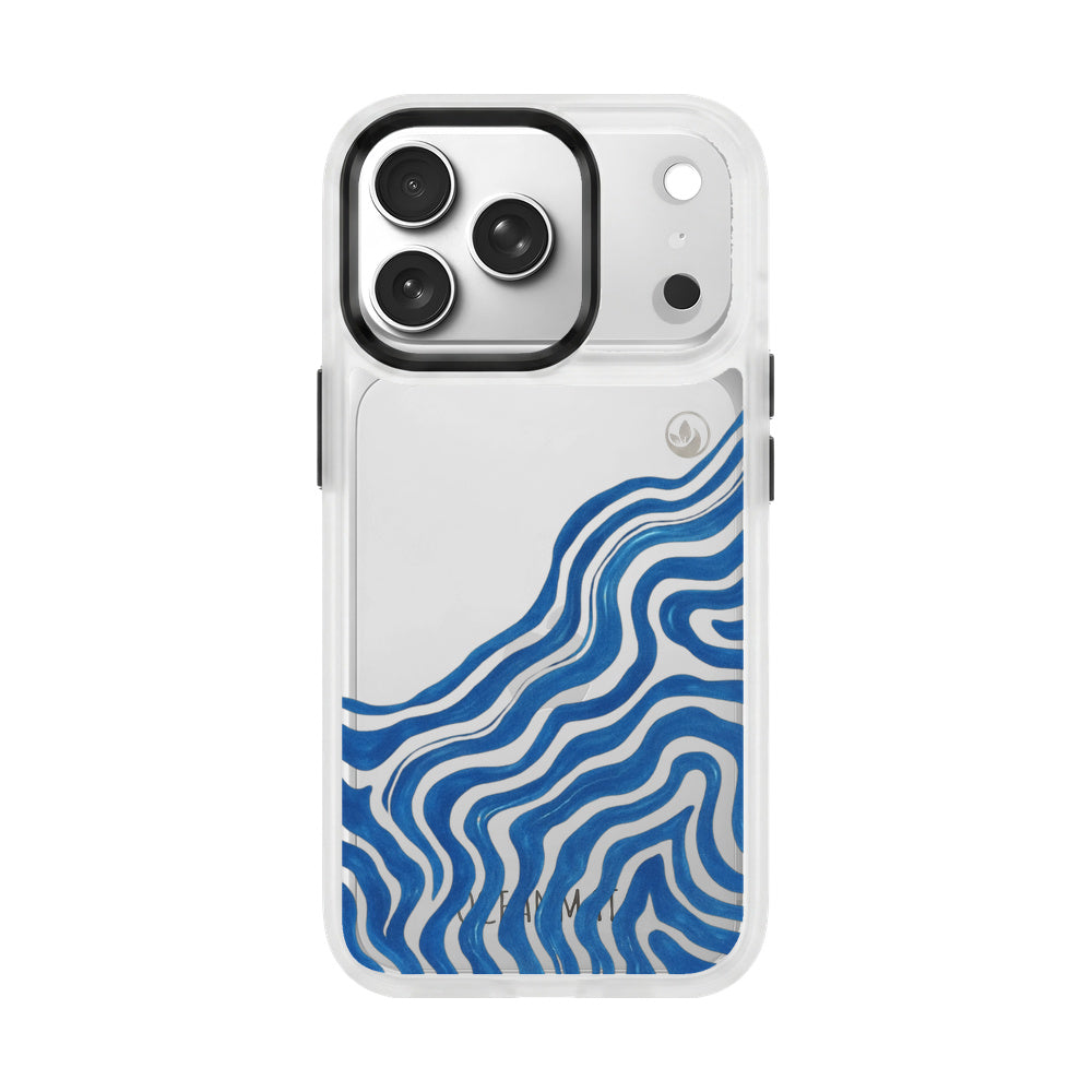 Nachhaltige Handyhülle iPhone 17 pro Summerwave aus Ocean Plastic — Vorderseite