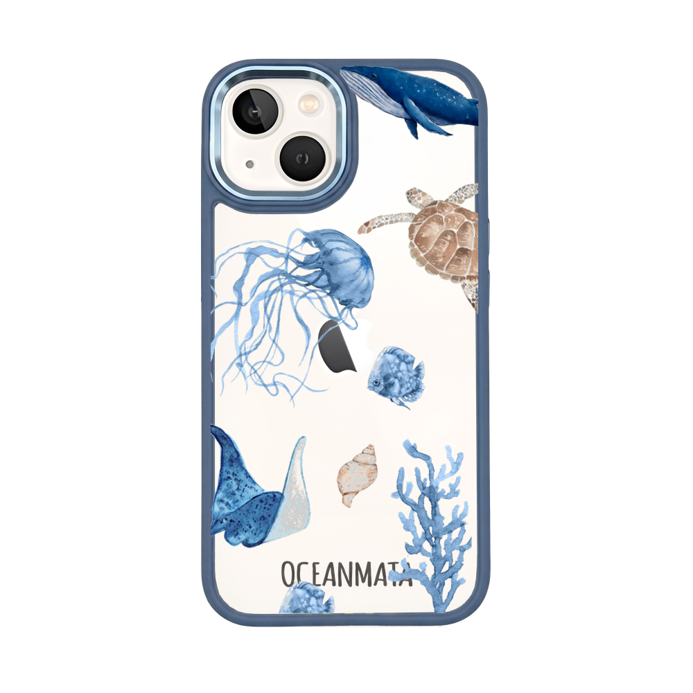 iPhone 12 mini Hülle - weiß Schildkröte - "Turtle & Friends" - nachhaltig