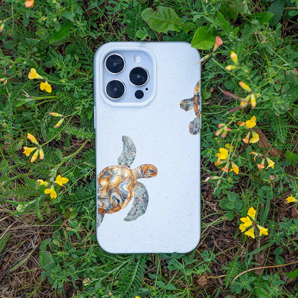 Biologisch abbaubare Handyhülle iPhone 14 Turtlegaze — kompostierbar — Bonus