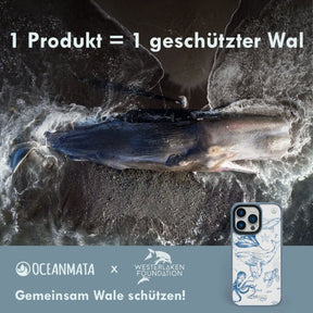 iPhone 12 pro max Hülle - Wal blau - "WhaleLife" - nachhaltig