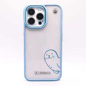 iPhone 14 pro Hülle - Robbe blau - "Robby" - nachhaltig