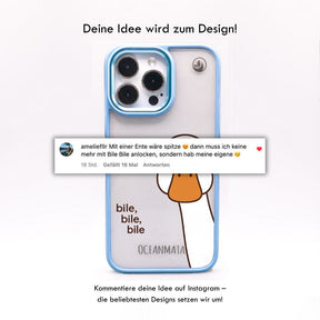 iPhone 15 Hülle - Ente weiß - "Bile Bile Bile" - nachhaltig