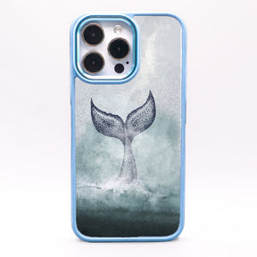 iPhone 12 pro / iPhone 12 Hülle - Delfin blau - "Dolphin" - nachhaltig