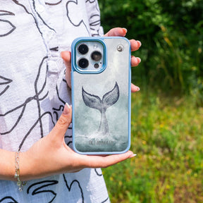 iPhone 16e Hülle - Delfin blau - "Dolphin" - nachhaltig