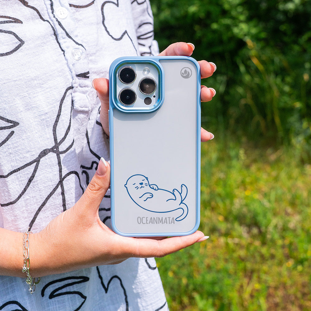 iPhone 16 pro Hülle - Otter blau - nachhaltig