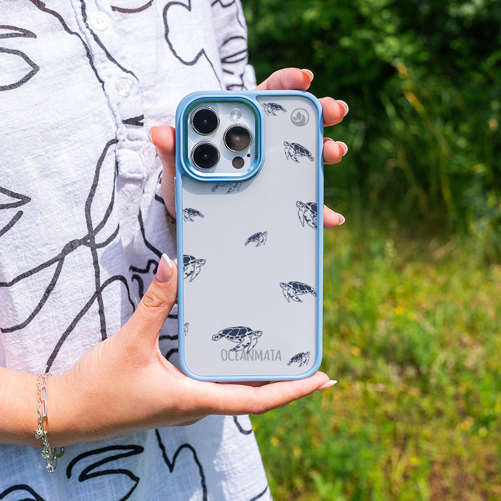 Samsung S24 Hülle - Schildkröten blau - "Turtlino" - nachhaltig