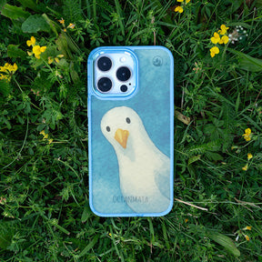 iPhone 16 pro max Hülle - Möwe blau - "Seagull" - nachhaltig