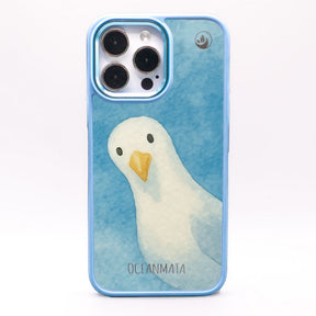 iPhone 14 Hülle - Möwe blau - "Seagull" - nachhaltig