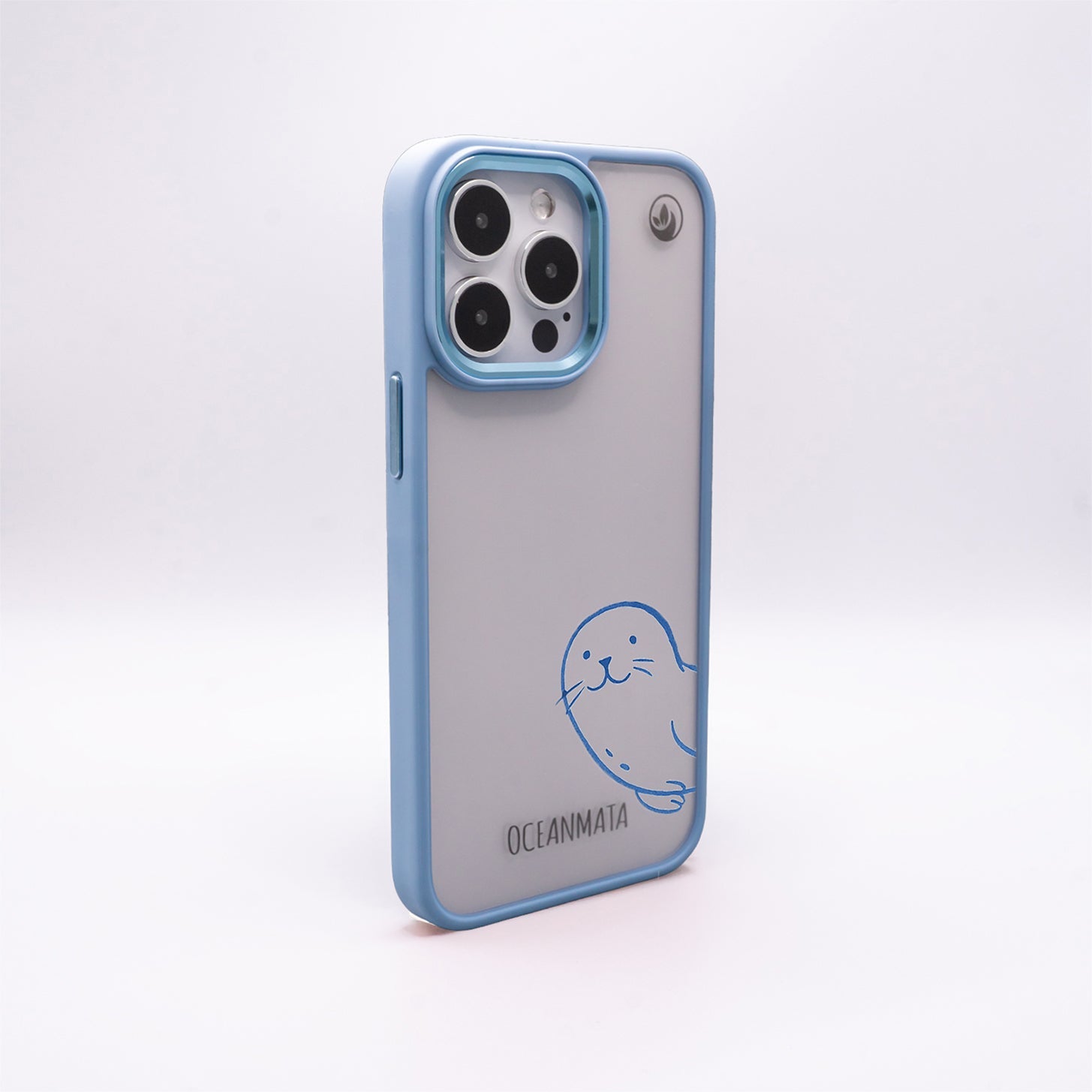 iPhone 13 pro max Hülle - Robbe blau - "Robby" - nachhaltig