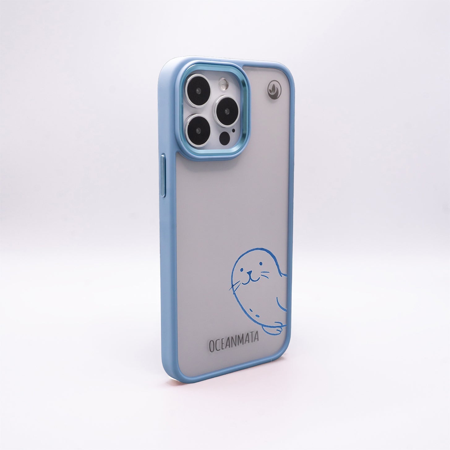 iPhone 16 pro max Hülle - Robbe blau - "Robby" - nachhaltig