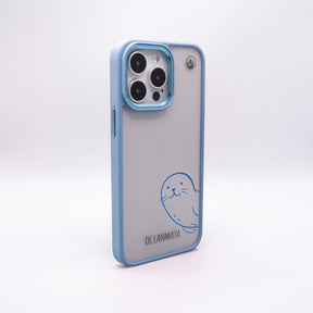 iPhone 16e/17e Hülle - Robbe blau - "Robby" - nachhaltig