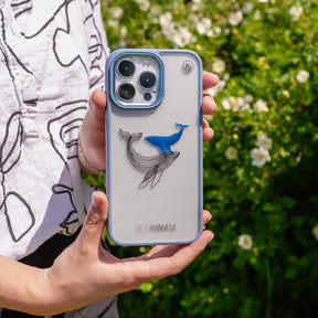 iPhone 16 pro Hülle - Wal blau - "BlueWhale" - nachhaltig