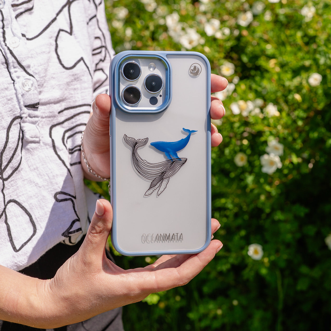 iPhone 15 pro max Hülle - Wal blau - "BlueWhale" - nachhaltig