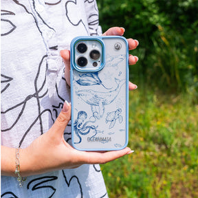 iPhone 12 pro max Hülle - Wal blau - "WhaleLife" - nachhaltig