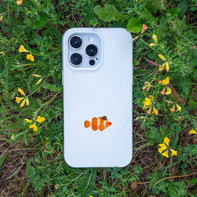 iPhone 16e/17e Hülle - Clownfisch weiß - "Mr.Clown-Fish" - nachhaltig
