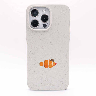 iPhone 18 Pro / 17 Pro Hülle - Clownfisch weiß - "Mr.Clown-Fish" - nachhaltig
