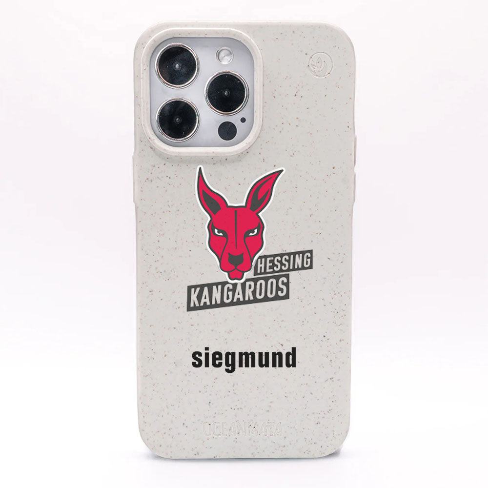 iPhone 14 pro max Hülle - weiß - "Hessing Kangaroos " - nachhaltig