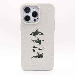 iPhone 14 pro Hülle - Orca weiß - "OrcaFamily" - nachhaltig