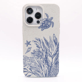 iPhone 11 Hülle - Schildkröten weiß - "White Silent Waves" - nachhaltig