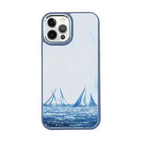 iPhone 12 Pro / iPhone 12 Case - Sailing Blue - "BlueHorizon" - Sustainable